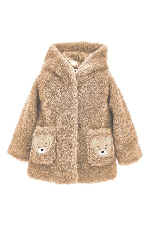 beige fabric coat MONNALISA KIDS | 39F10360310003